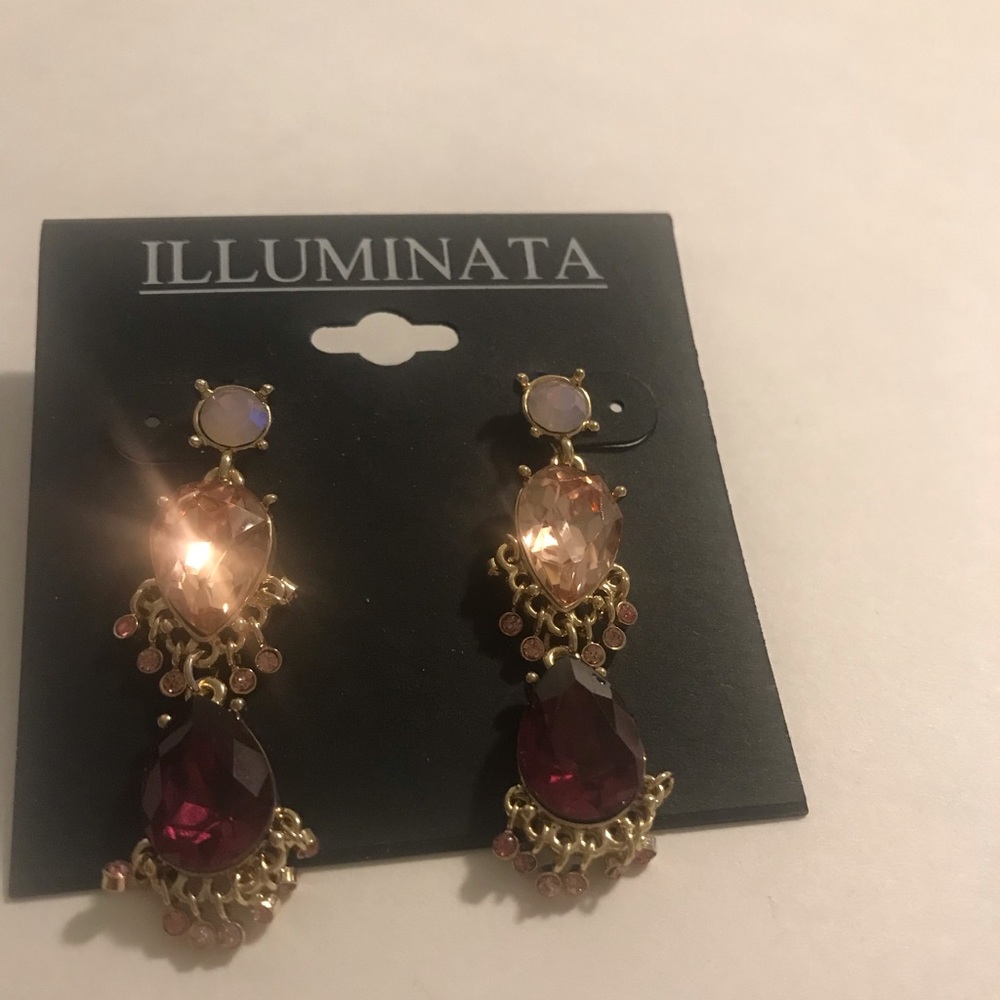 Illuminata Steinmart post drop earrings- light!
